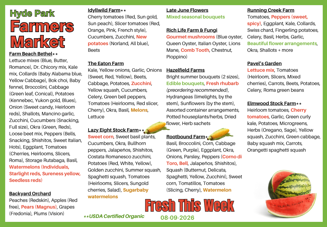 Fresh Produce around The Square on 05-10-2026