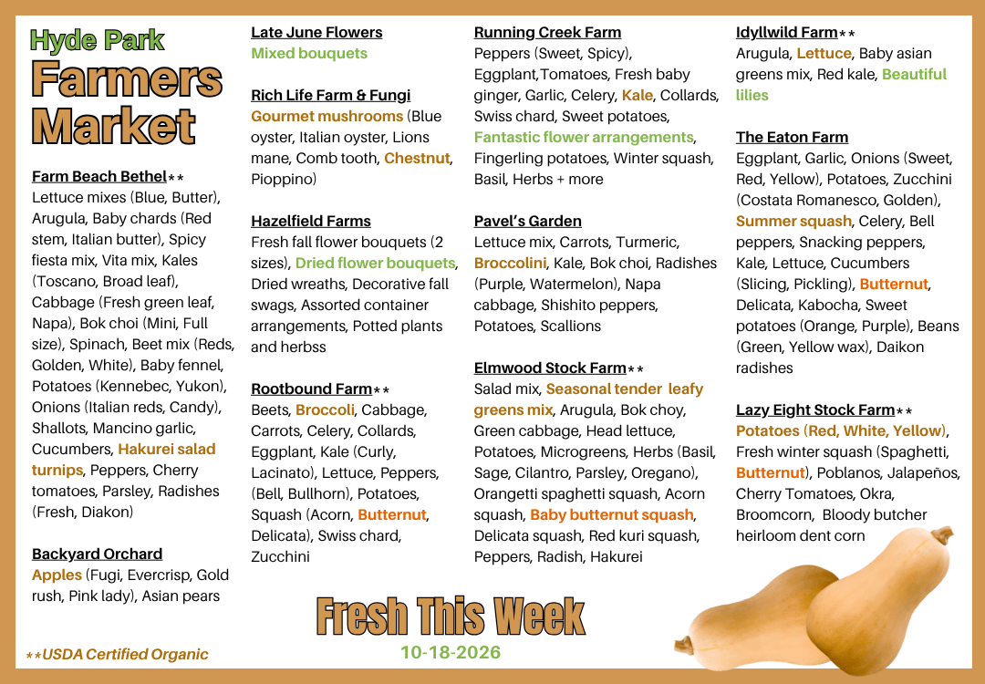 Fresh Produce around The Square on 05-10-2026